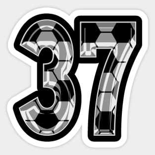 Soccer Number 37 Soccer Jersey #37 Soccer Mom Player Fan Sticker